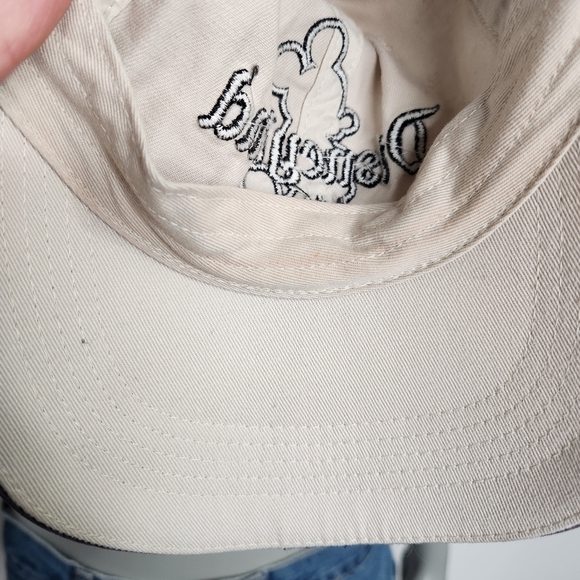 Disneyland Resorts Cream Colour Mickey Mouse Embroidered Silhouette Cap O/S - Picture 10 of 12
